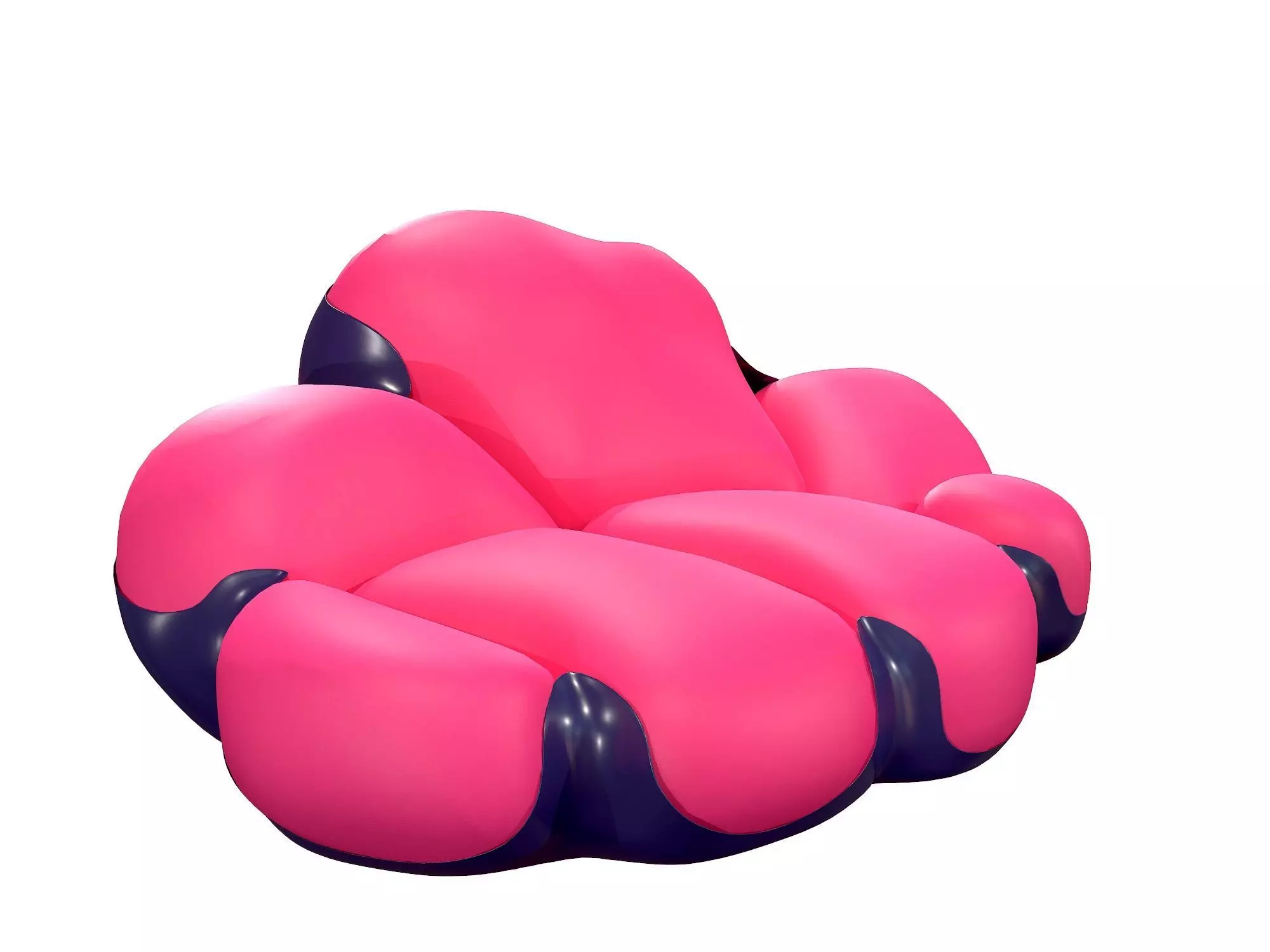 Louis Vuitton Bomboca Sofa Low-poly 3D model_0