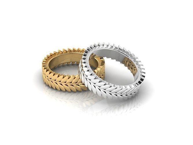 Leaf Jewelry Ring 3D print model