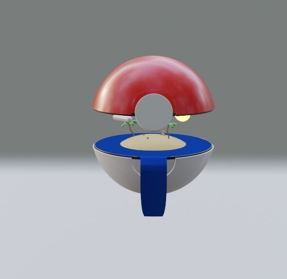 Pokeball illustration 3D model_6