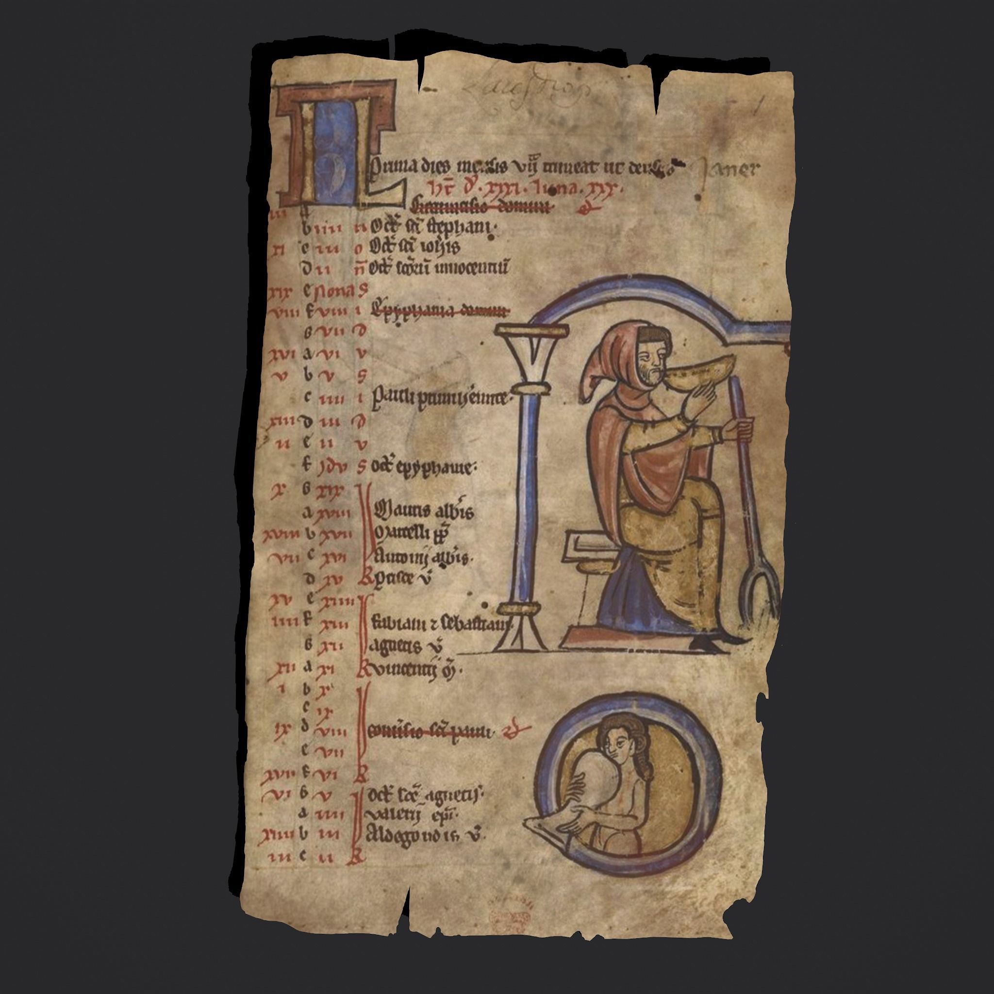 January Manuscript Page  Low-poly 3D model_2