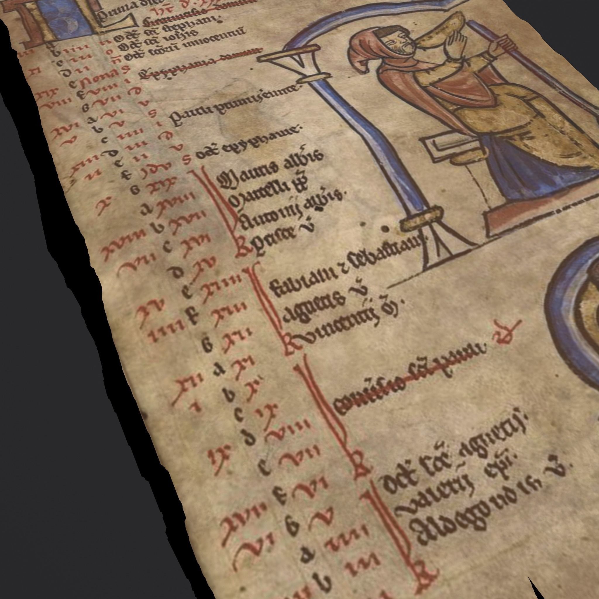 January Manuscript Page  Low-poly 3D model_9