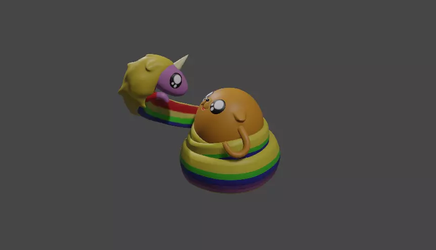 Adventure time Lady Rainicorn Jake Model 3D print model_0