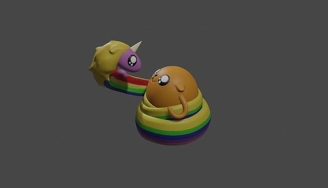 Adventure time Lady Rainicorn Jake Model 3D print model