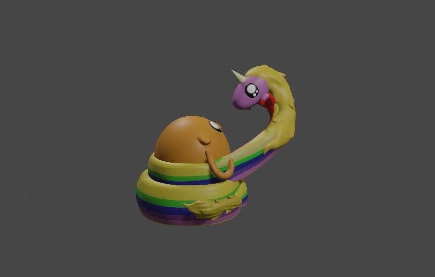 Adventure time Lady Rainicorn Jake Model 3D print model_1