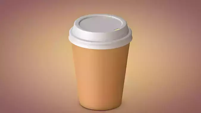 Coffee Cup Low-poly 3D model