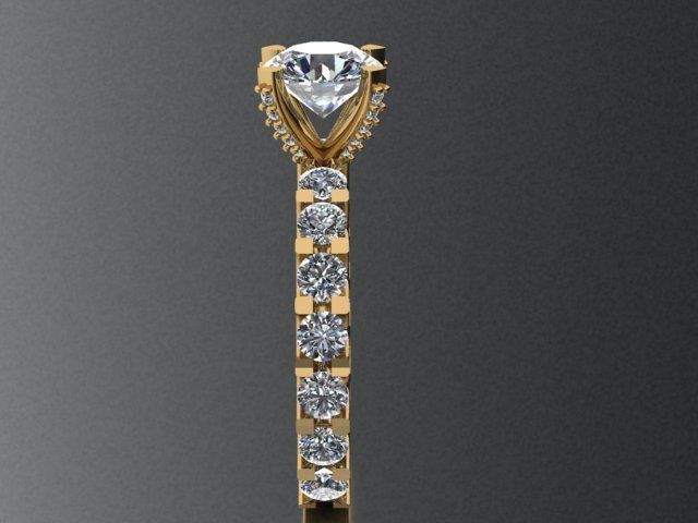 SOLITAIRE RING 3D print model_3