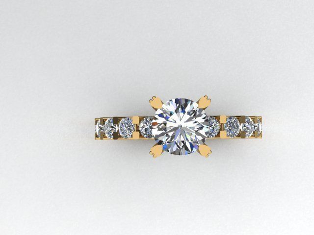 SOLITAIRE RING 3D print model_4