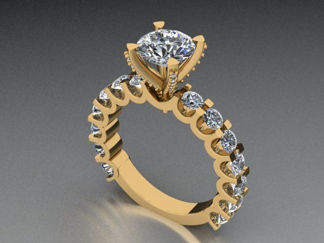 SOLITAIRE RING 3D print model_1