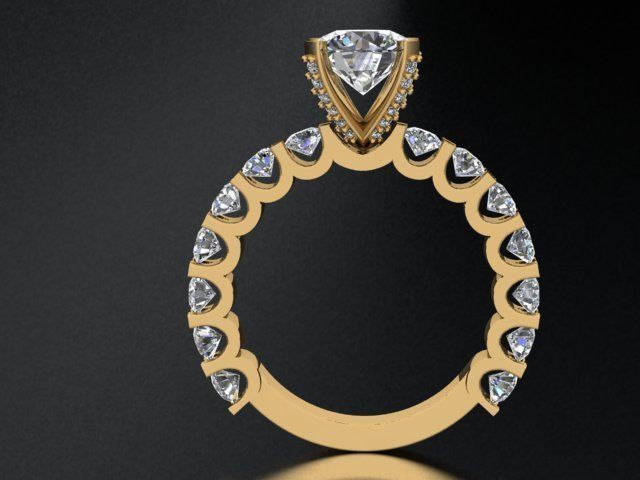 SOLITAIRE RING 3D print model_2