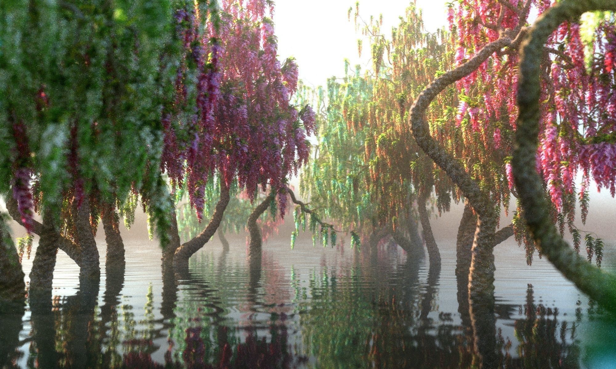 FANTASTIC GARDEN ANIMATED PACK TREES 12 3D model_7