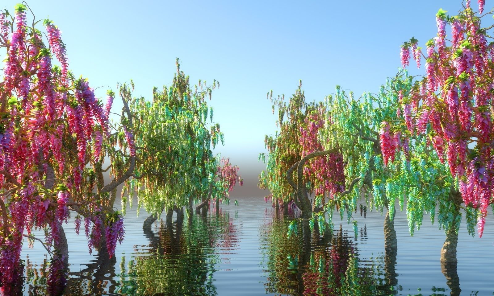FANTASTIC GARDEN ANIMATED PACK TREES 12 3D model_2