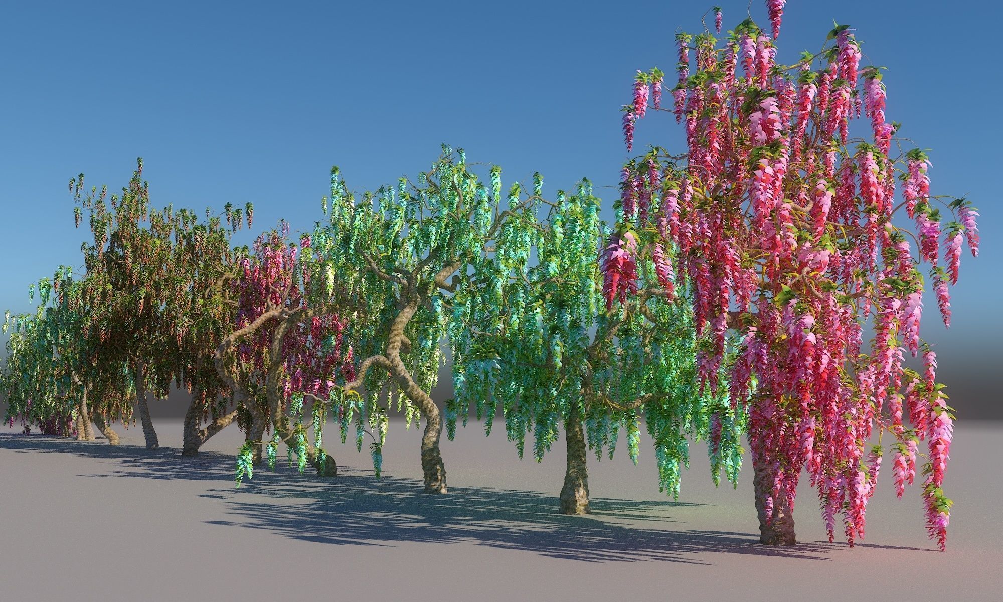 FANTASTIC GARDEN ANIMATED PACK TREES 12 3D model_5