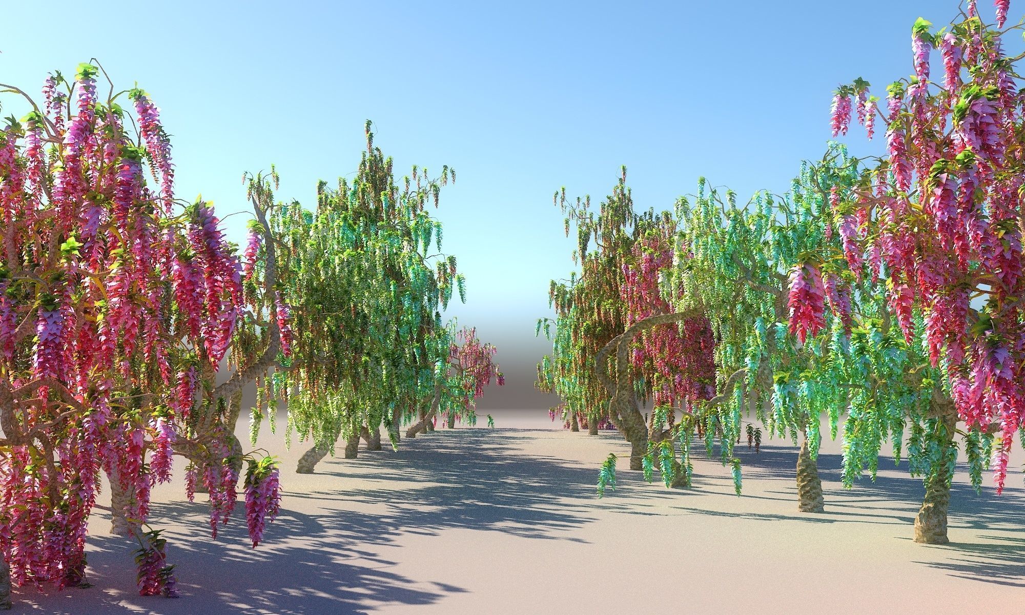 FANTASTIC GARDEN ANIMATED PACK TREES 12 3D model_6