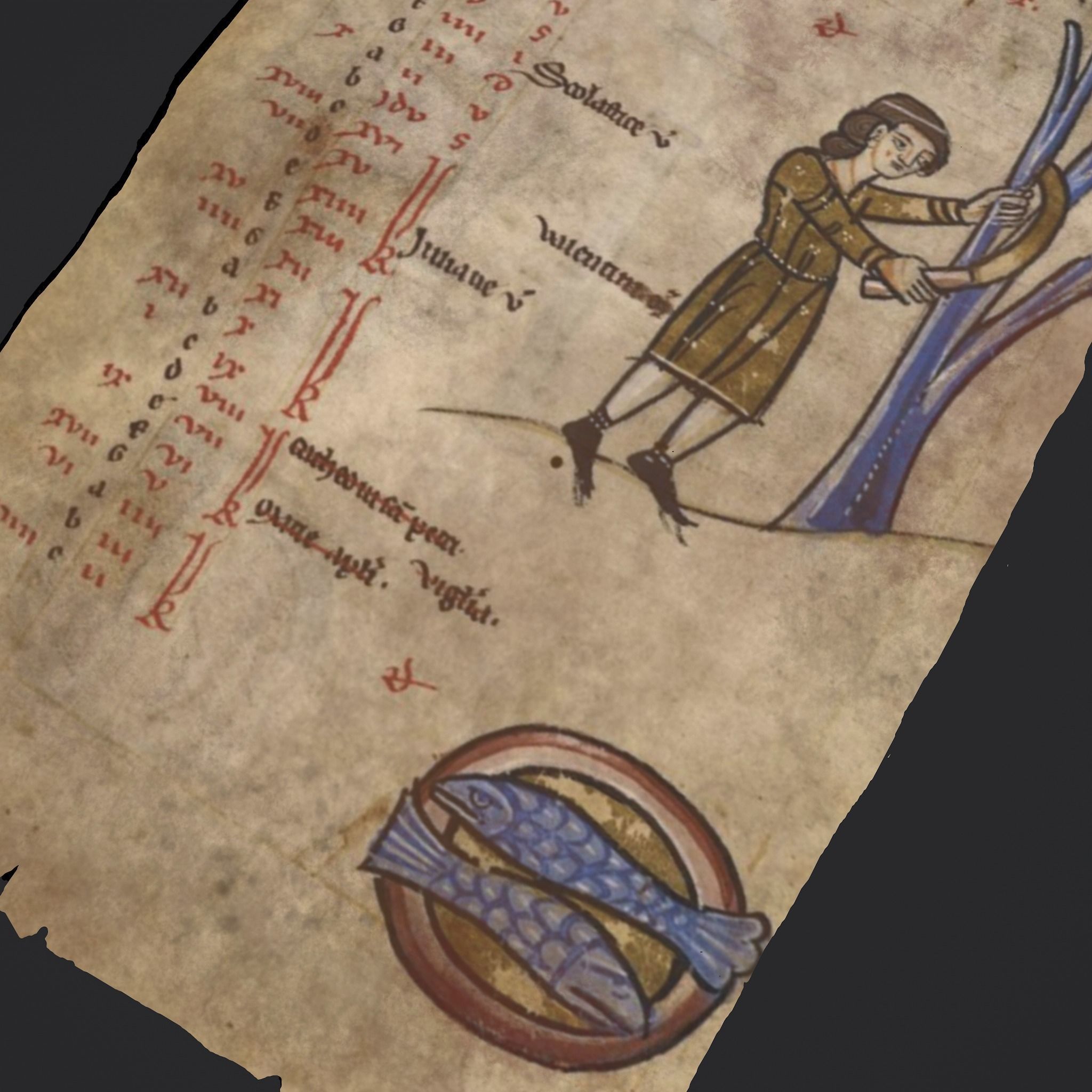 February Manuscript Page Low-poly 3D model_5