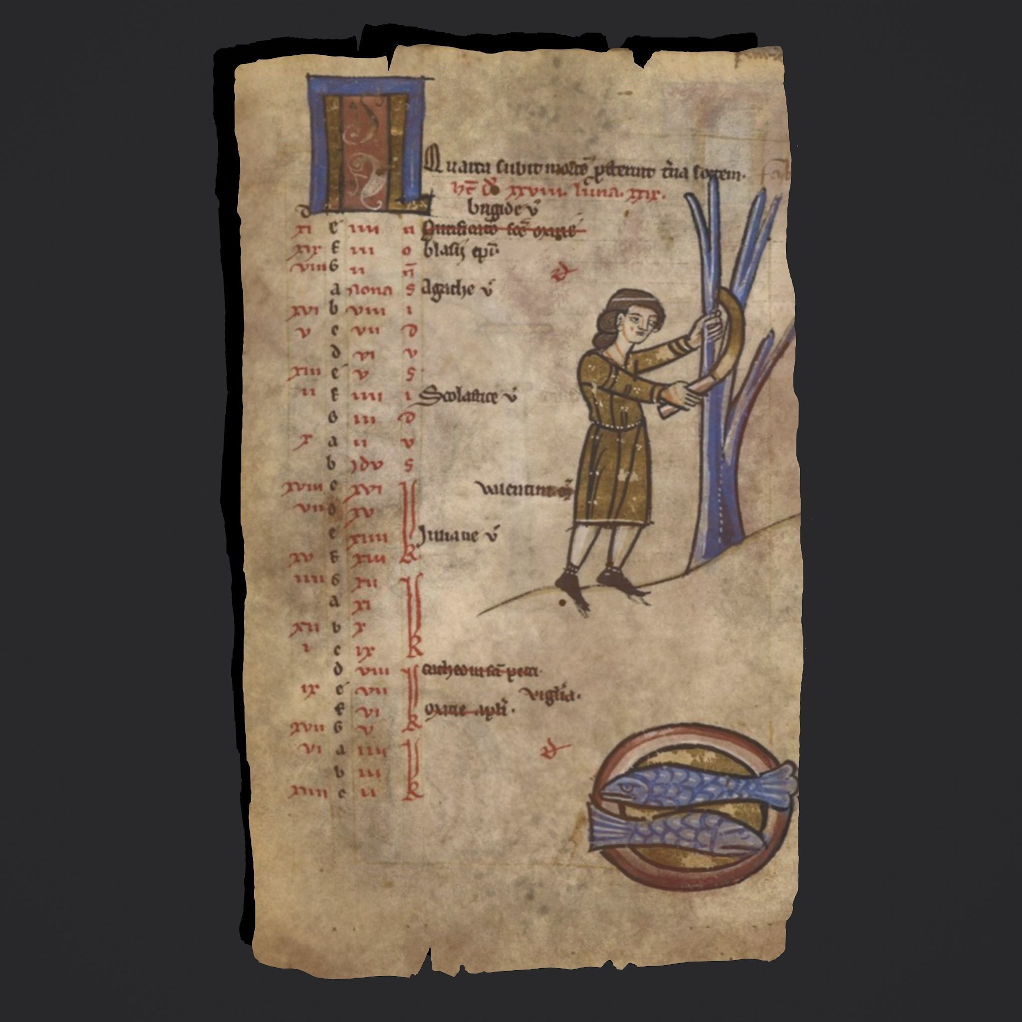 February Manuscript Page Low-poly 3D model_2