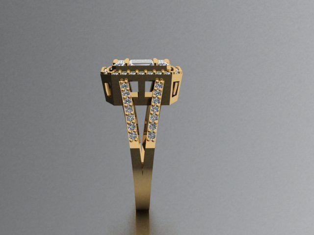 BAGUETTE RING 3D print model_3