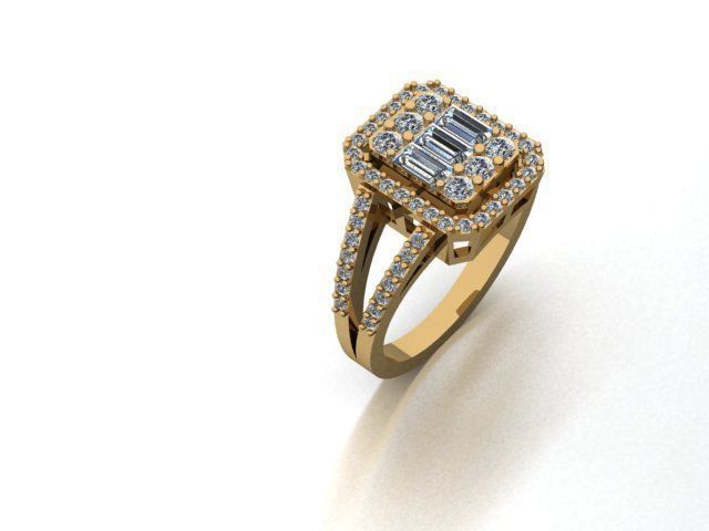 BAGUETTE RING 3D print model_4