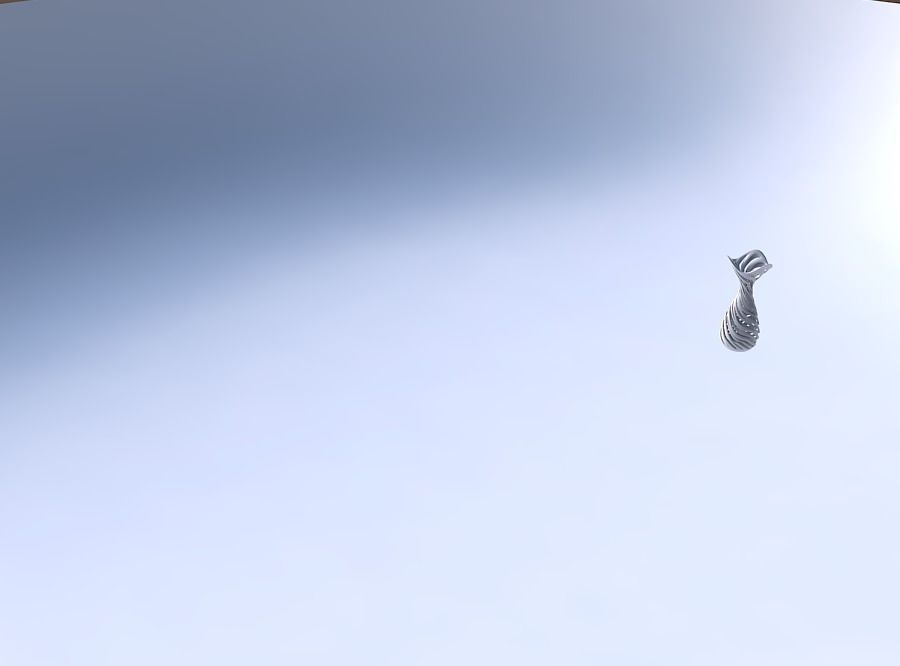 Vase funnel top oval bottom with intertwining lines very twis... 3D print model_3