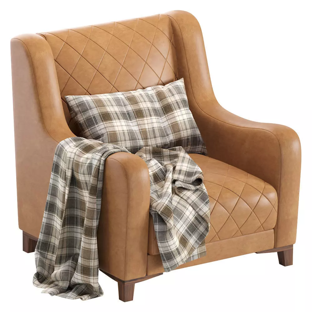 Leather Armchair Corso 3D model