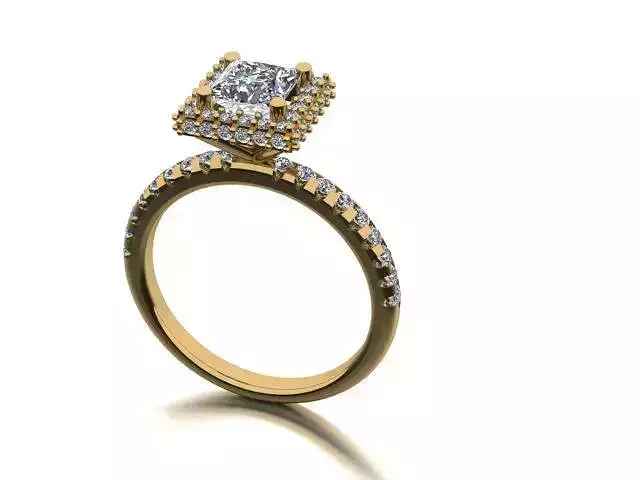 SQUARE SOLITAIRE RING