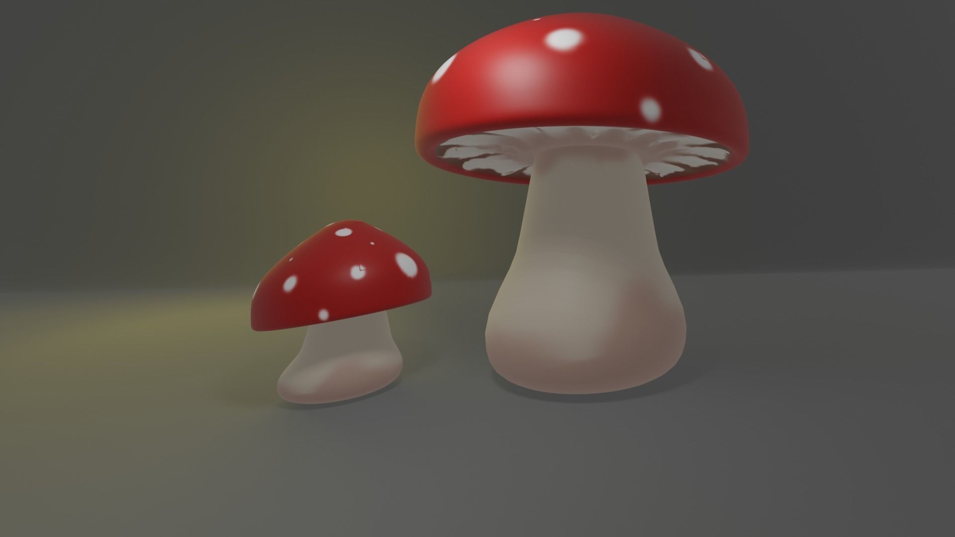 3D mushroom Low-poly 3D model_4