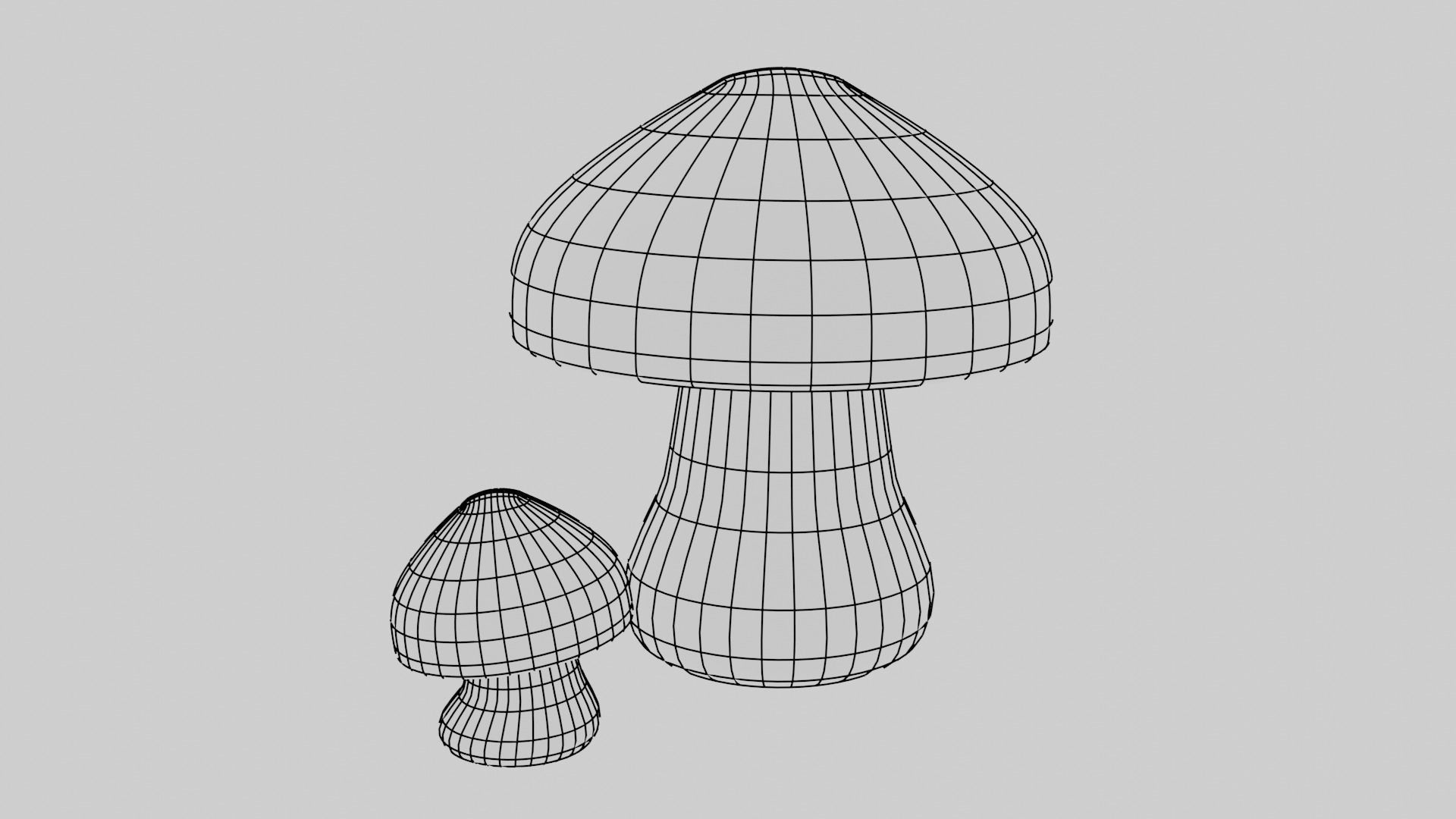 3D mushroom Low-poly 3D model_5