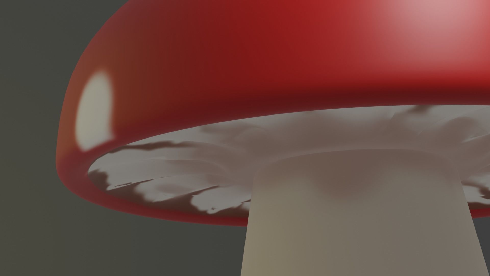 3D mushroom Low-poly 3D model_1