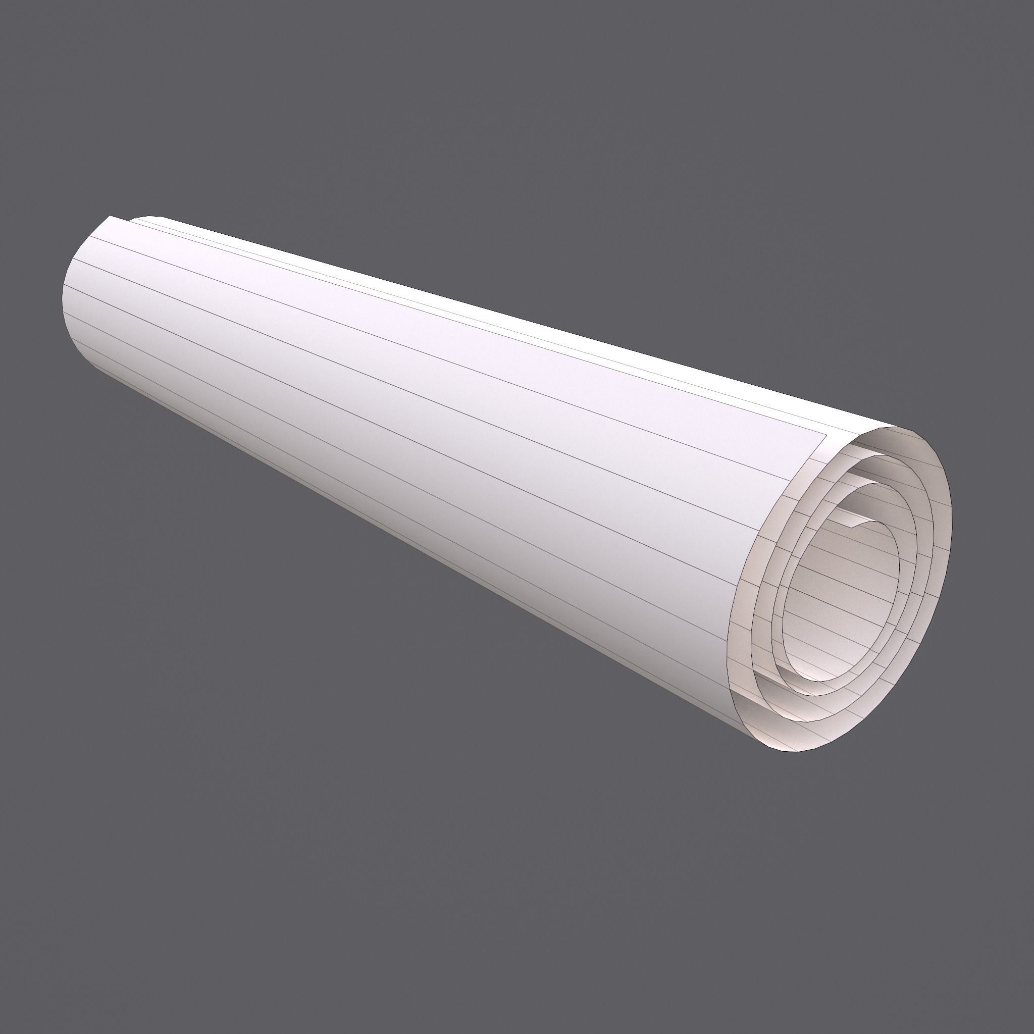 February Manuscript Scroll  Low-poly 3D model_15