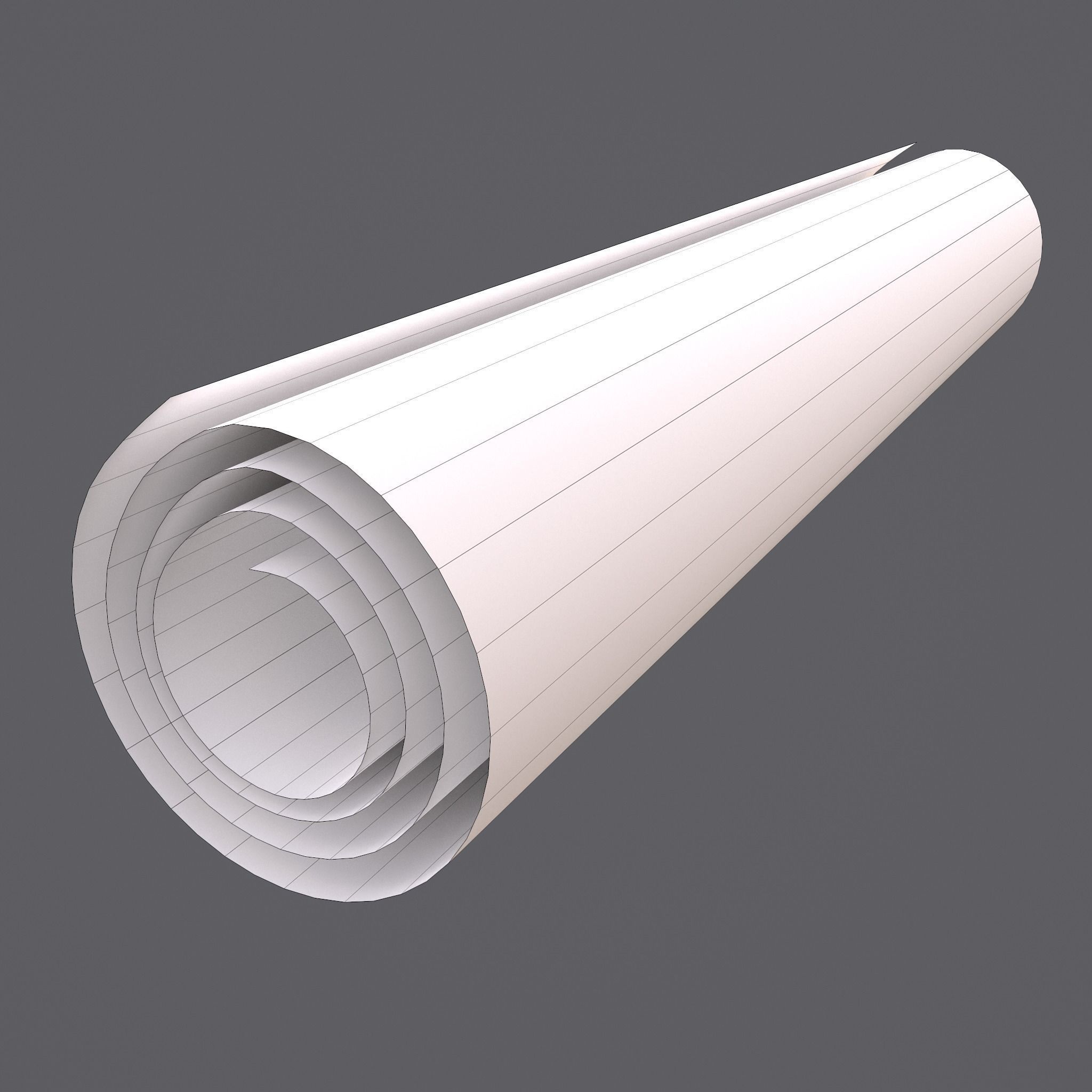 February Manuscript Scroll  Low-poly 3D model_16