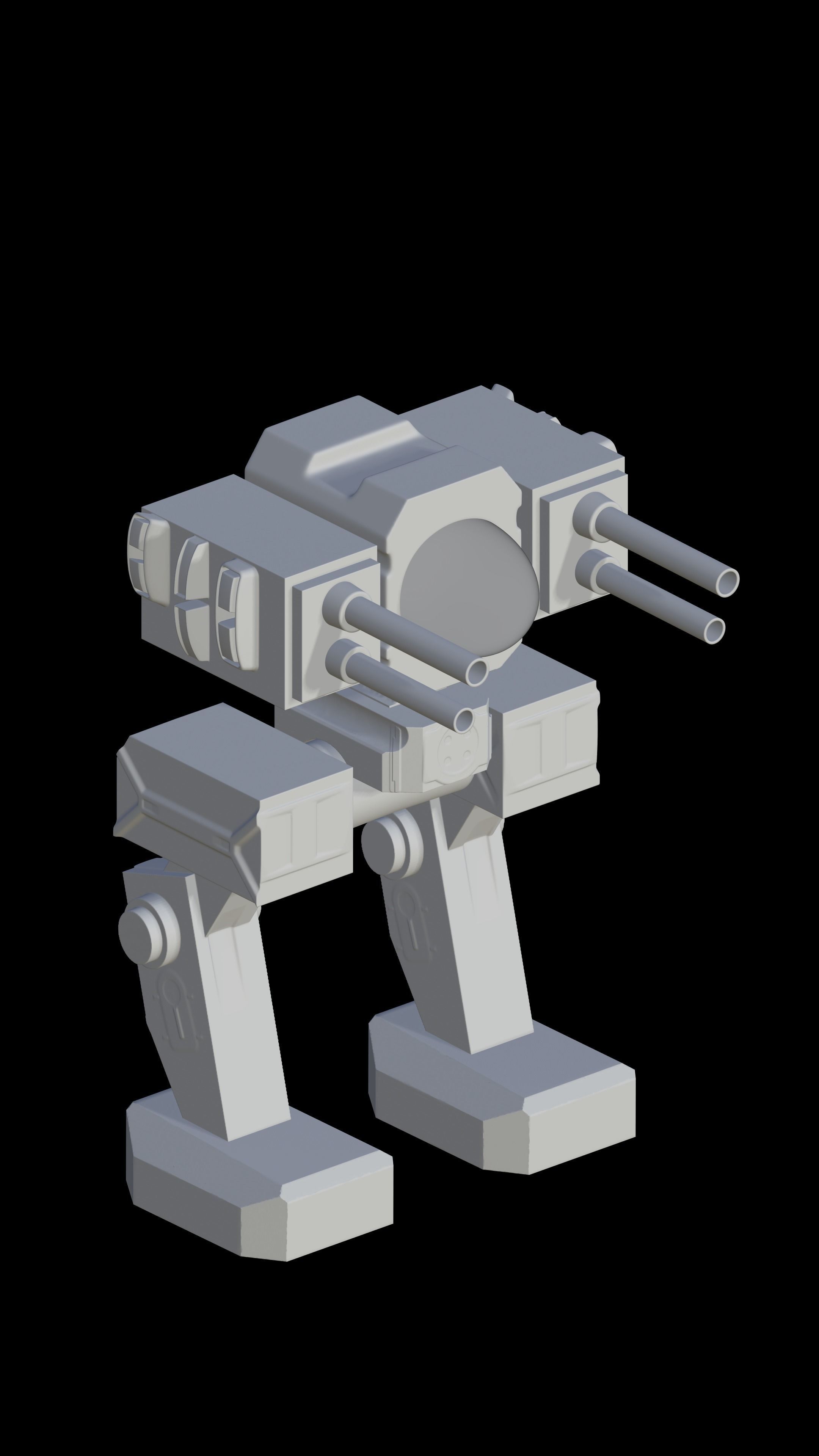 Simple Mech Robot Free 3D model_2