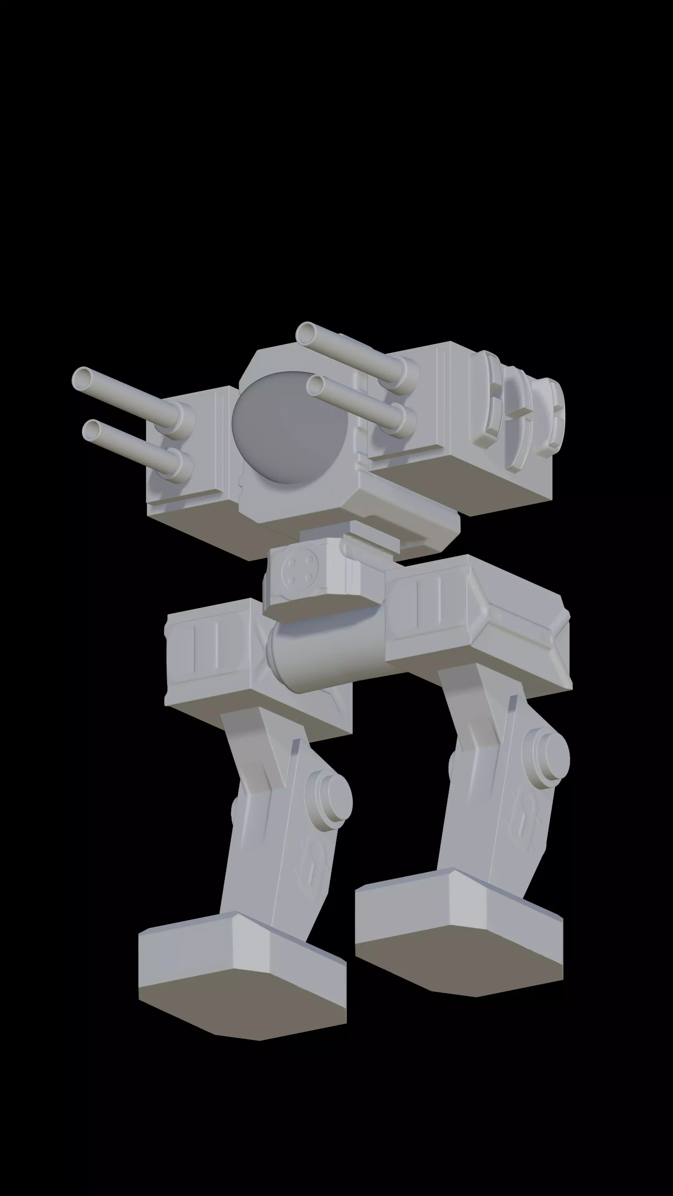 Simple Mech Robot Free 3D model_0