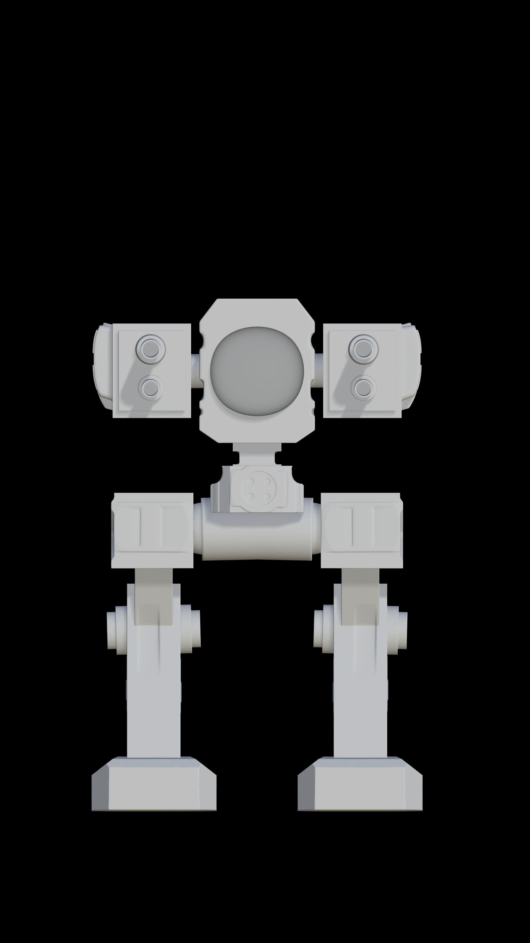 Simple Mech Robot Free 3D model_1