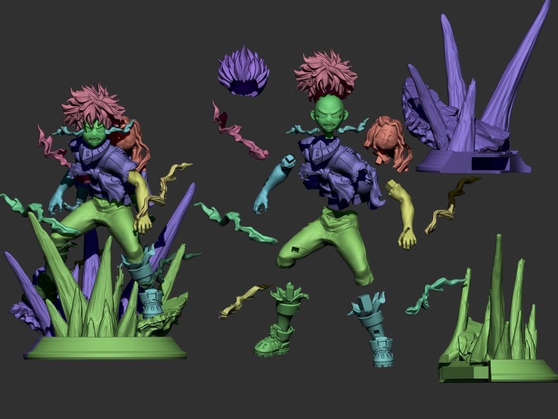 Deku and Eri 3D print model_3