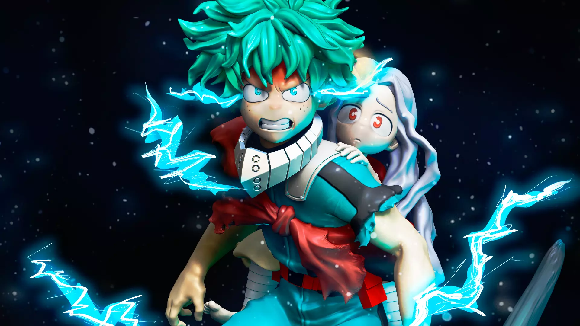 Deku and Eri 3D print model_0