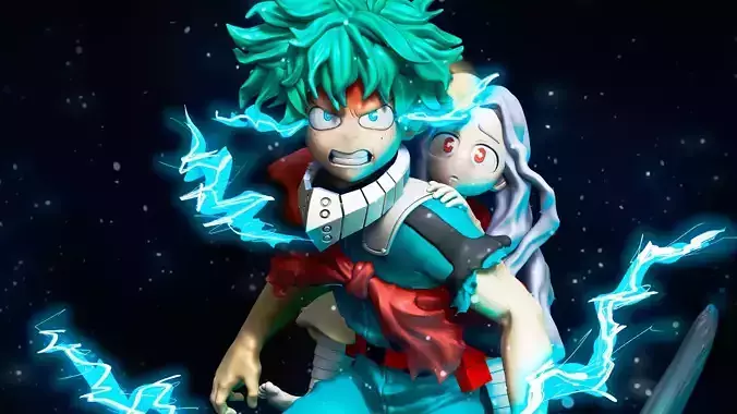 Deku and Eri 3D print model
