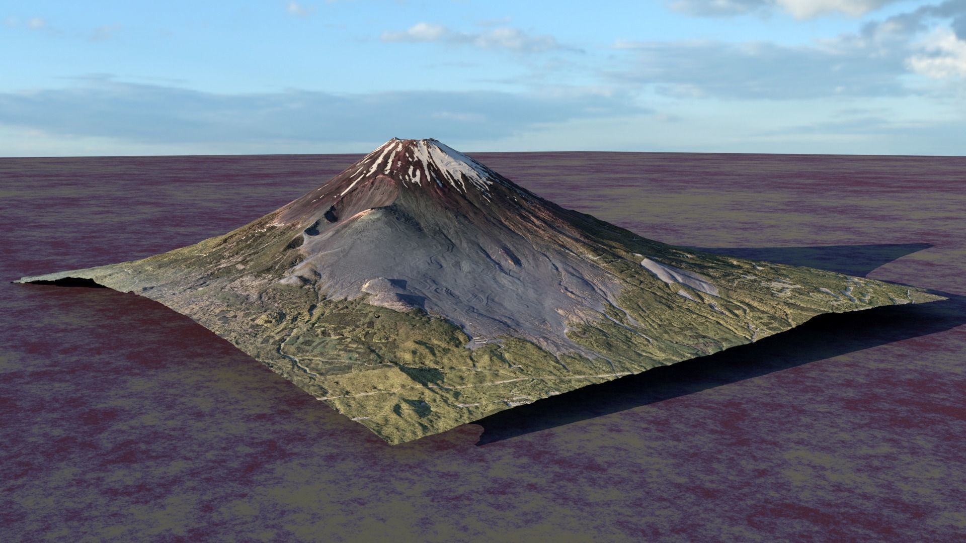Mount Fuji Landscape 3D model_7