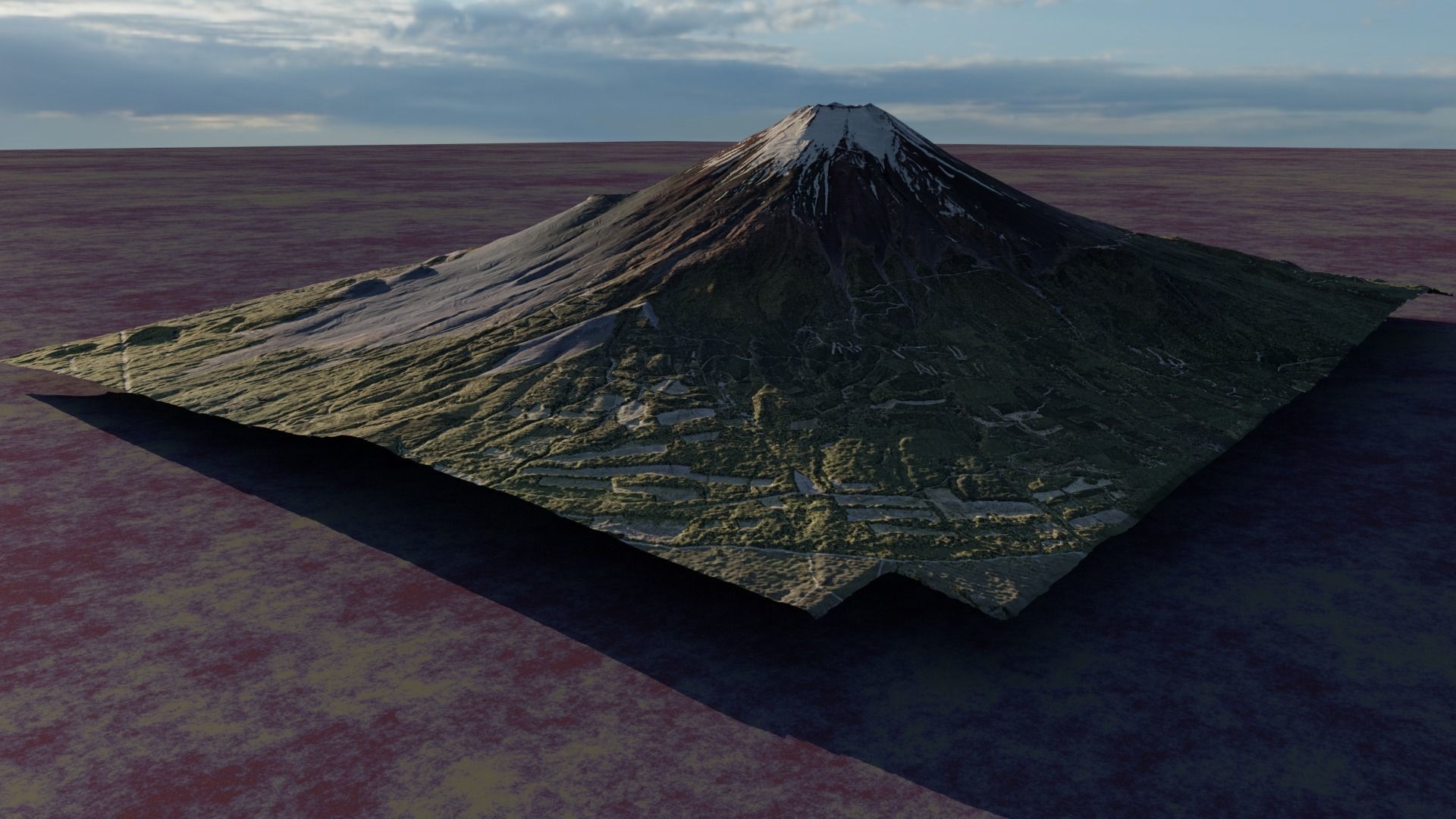 Mount Fuji Landscape 3D model_11