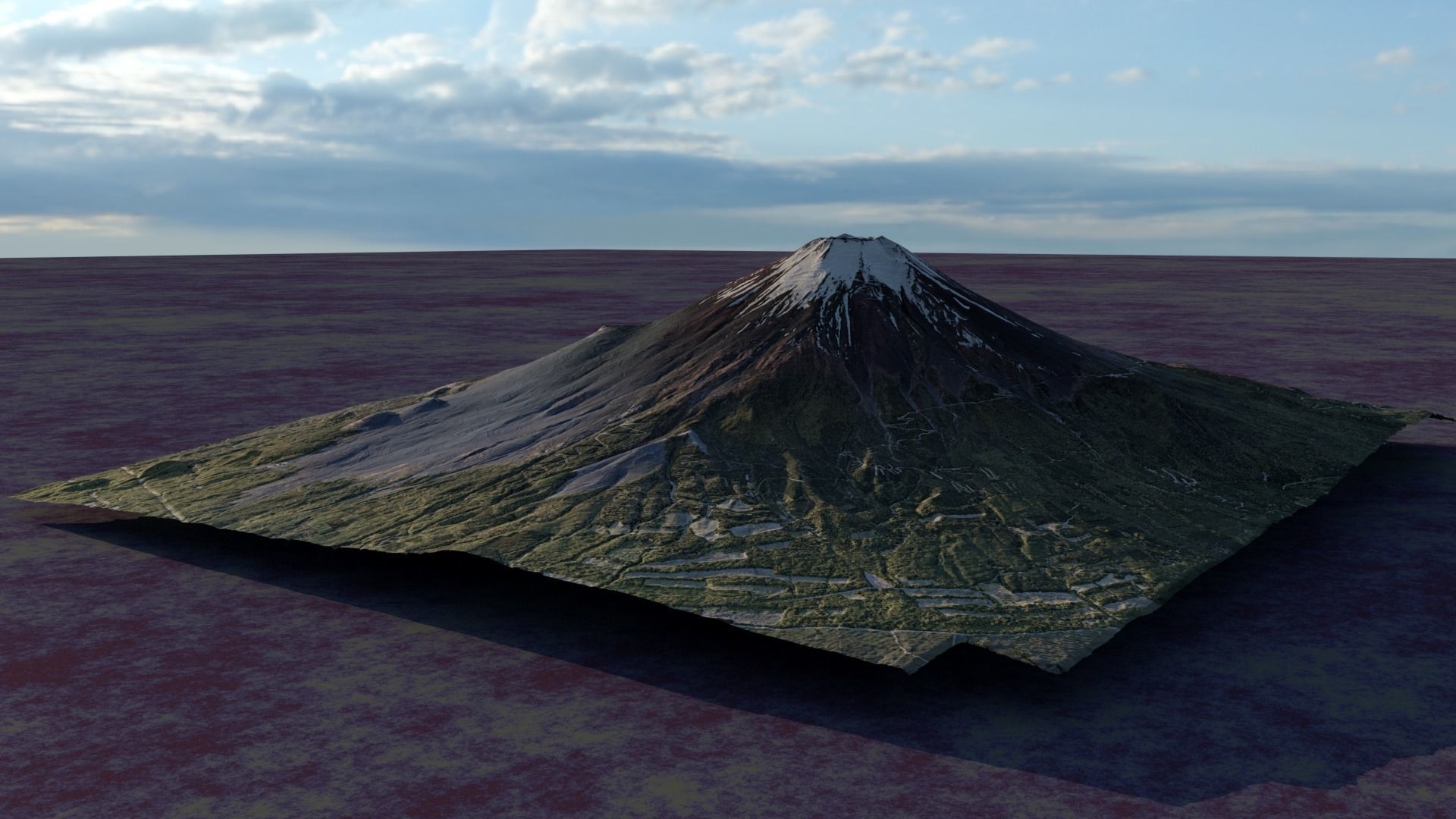 Mount Fuji Landscape 3D model_9