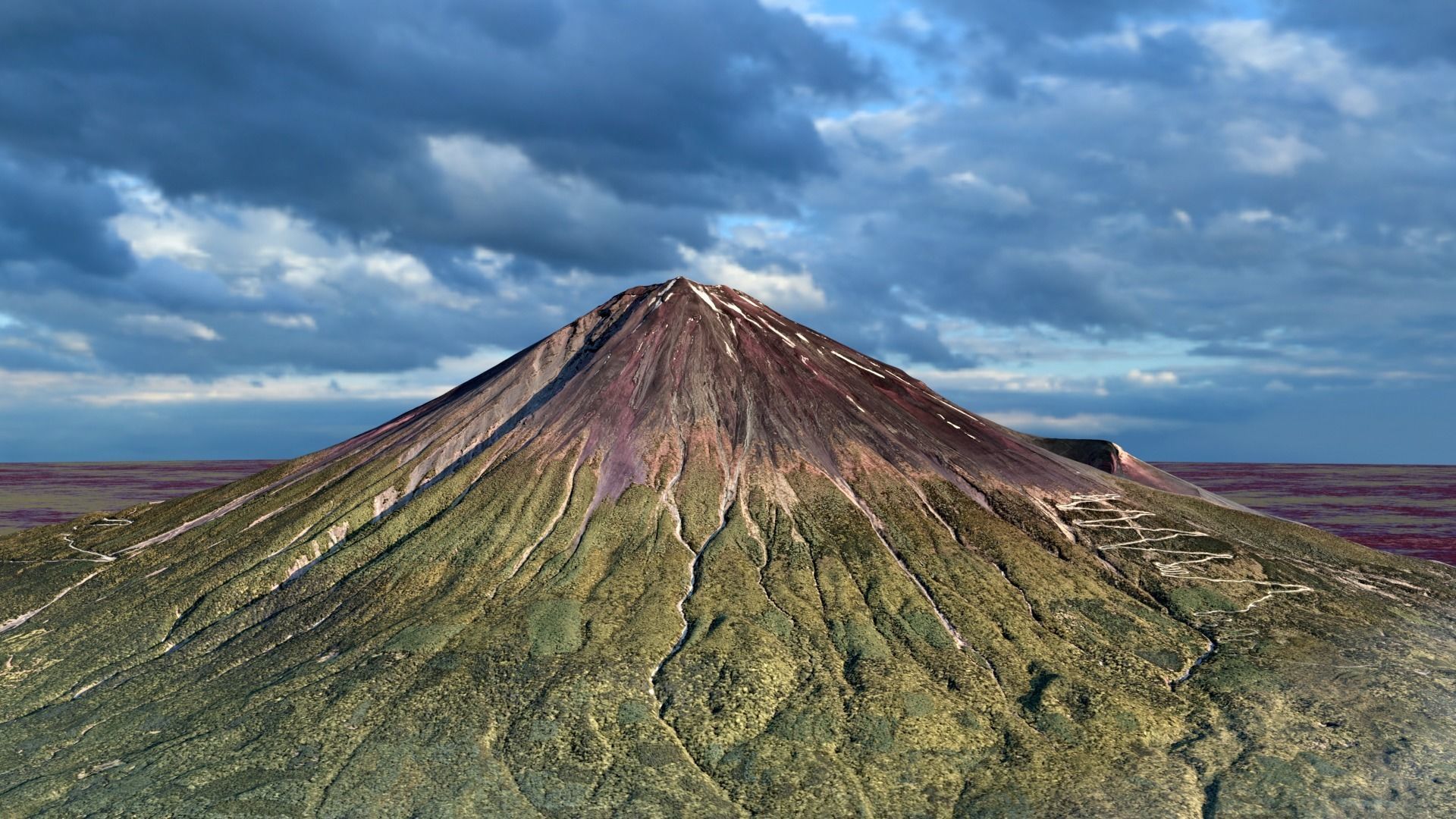 Mount Fuji Landscape 3D model_1