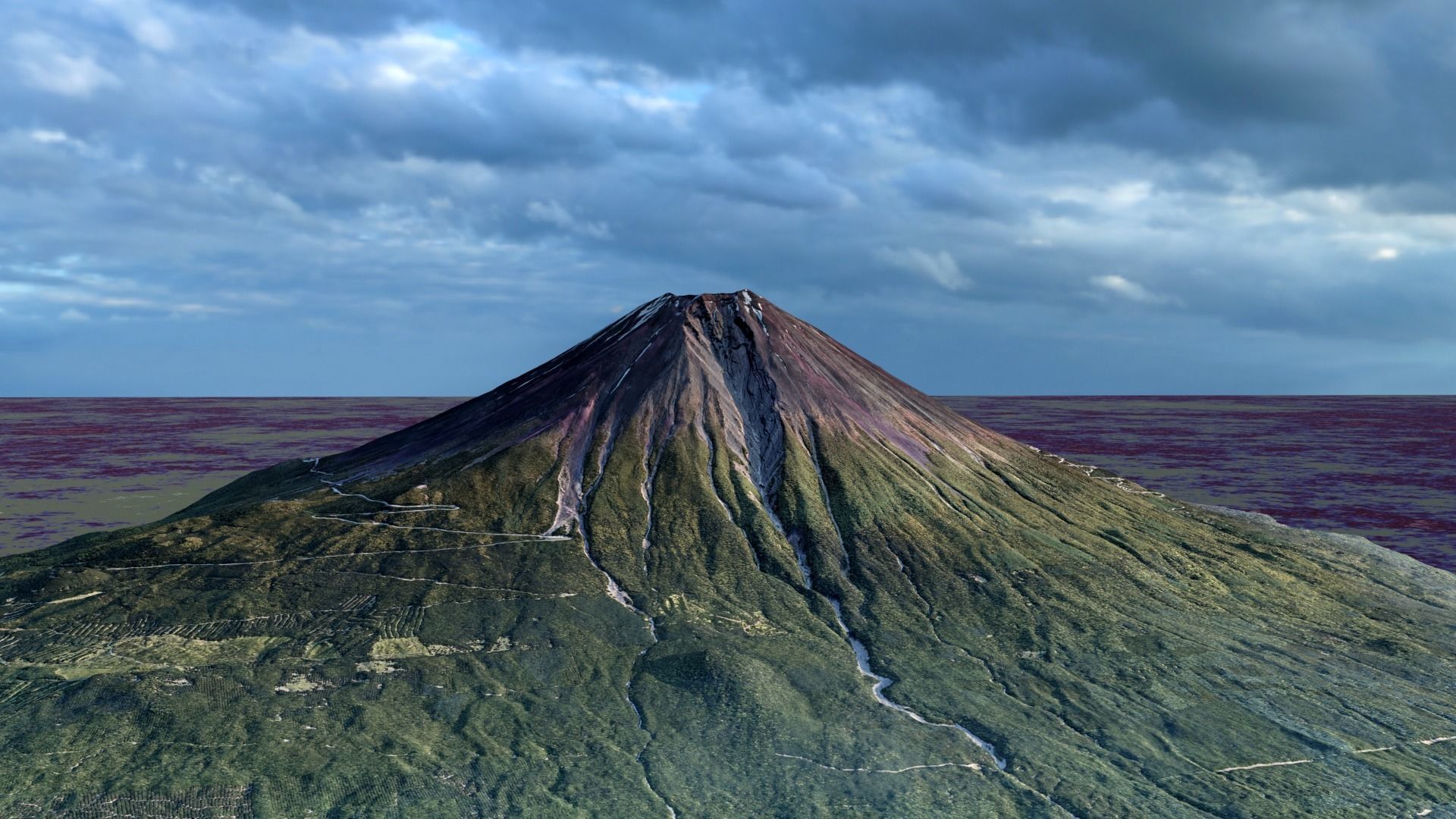 Mount Fuji Landscape 3D model_4