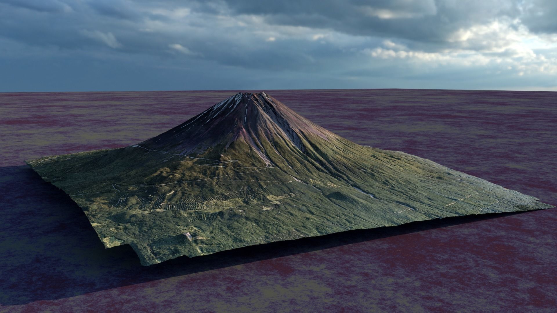 Mount Fuji Landscape 3D model_10