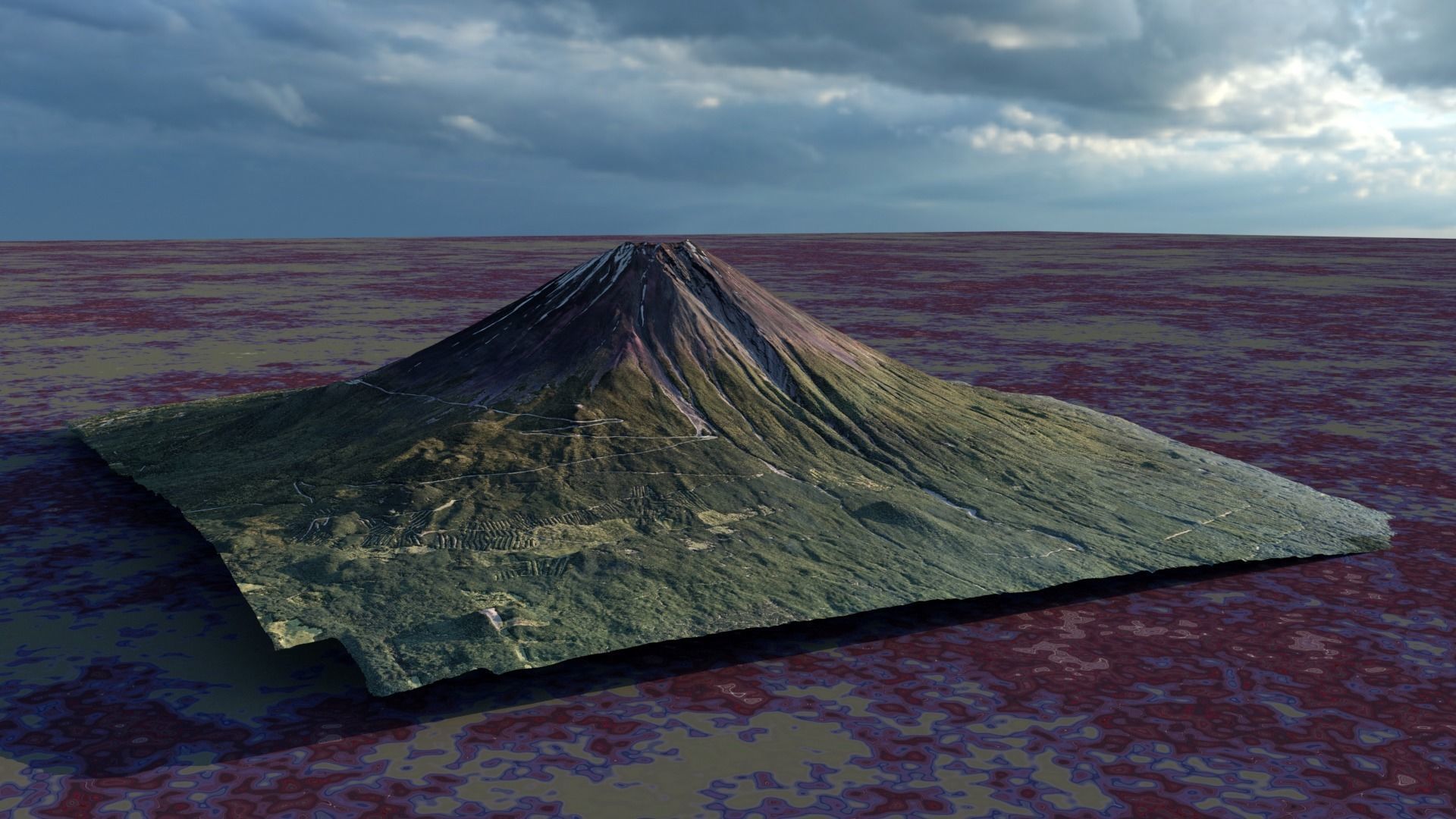 Mount Fuji Landscape 3D model_13