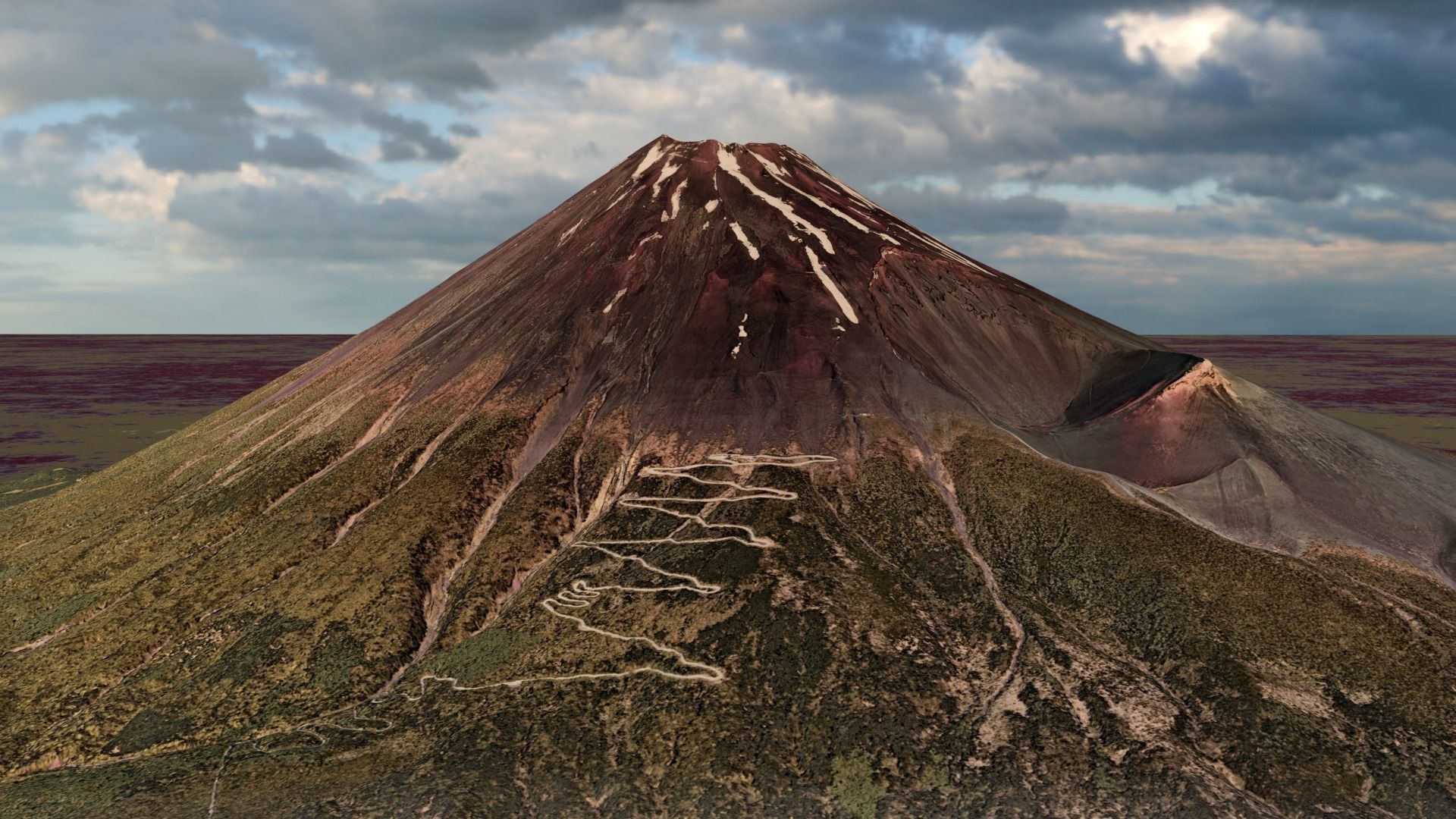 Mount Fuji Landscape 3D model_3