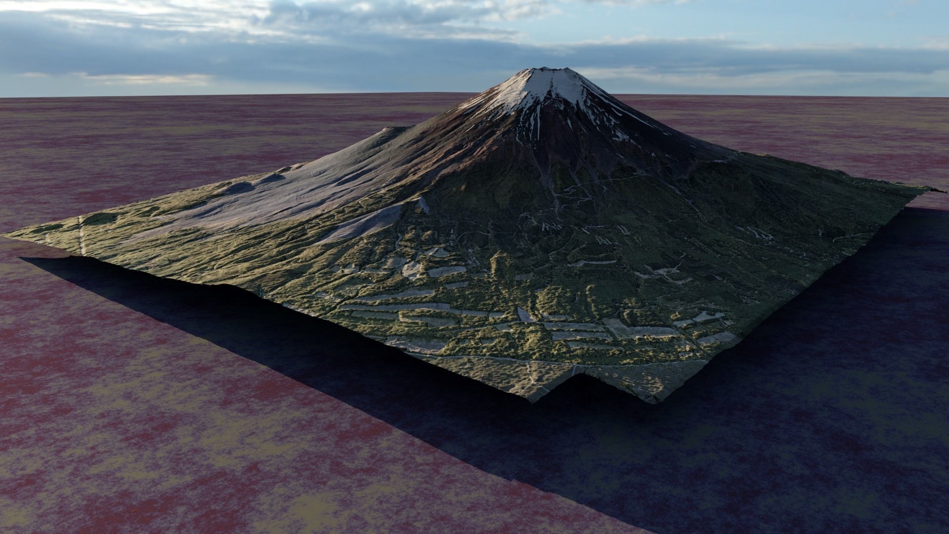 Mount Fuji Landscape 3D model_12