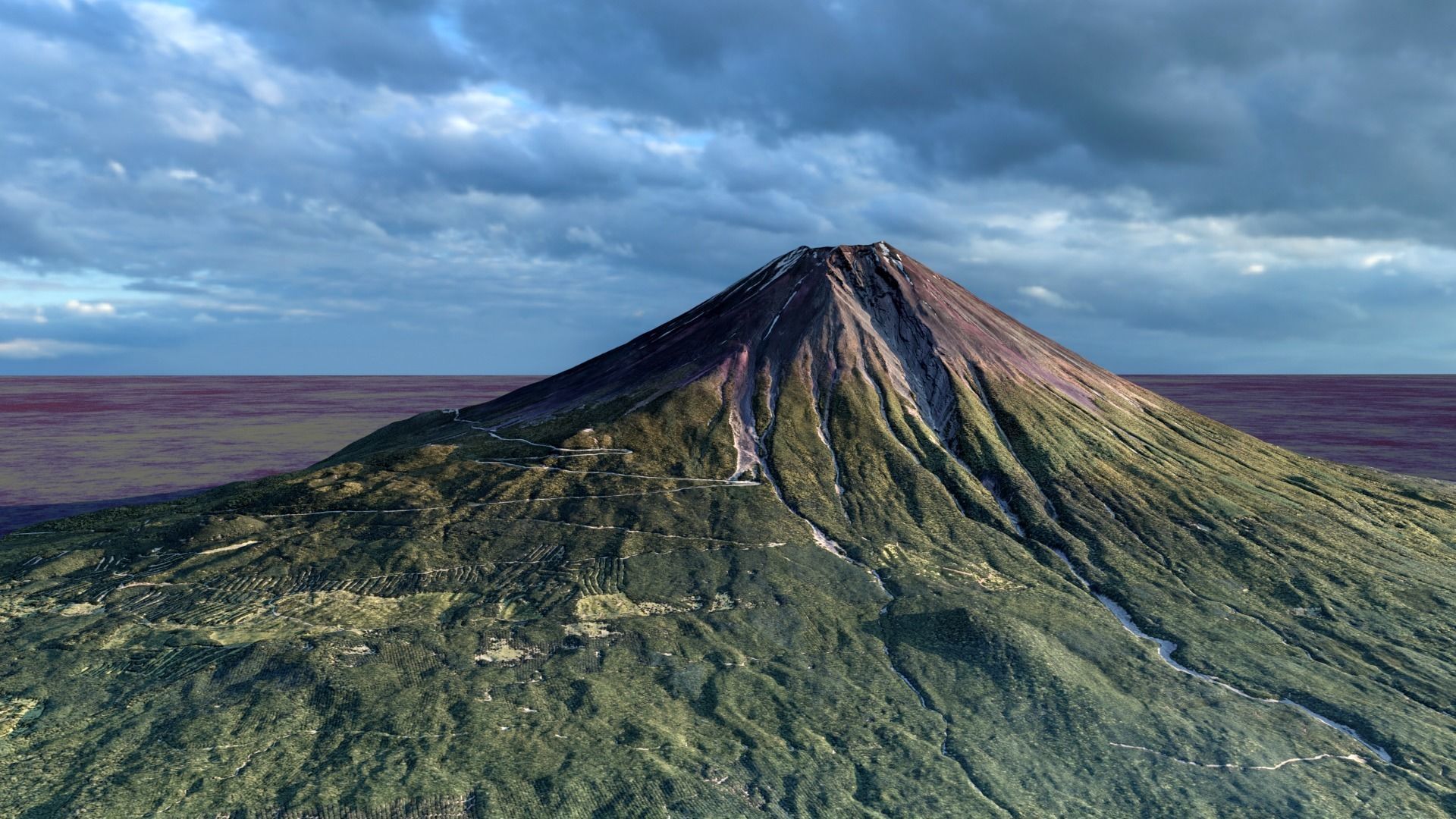 Mount Fuji Landscape 3D model_5