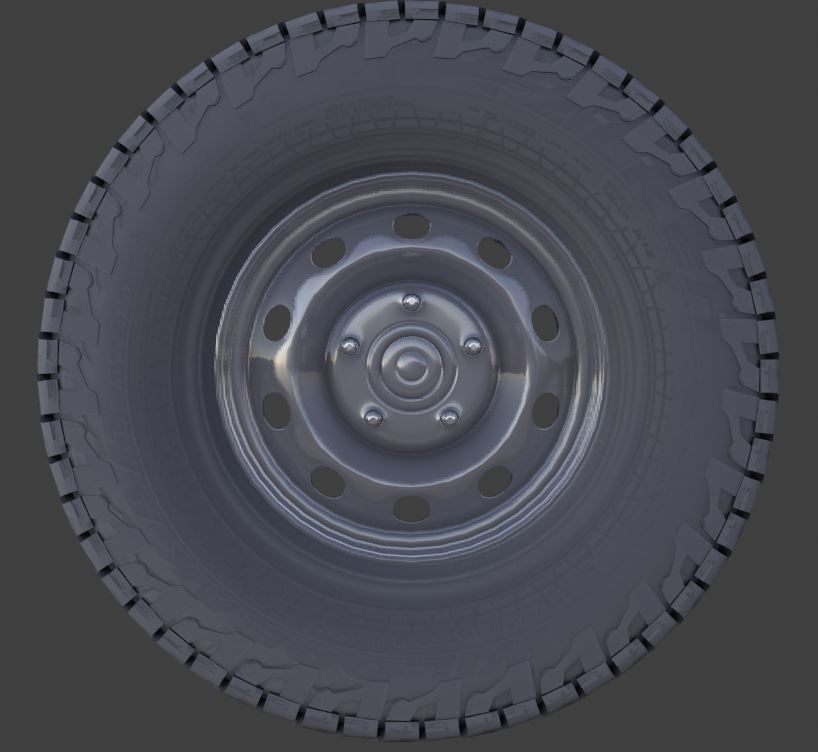 Falken Wildpeak AT3W All Terrain Radial Tire 3D model_3