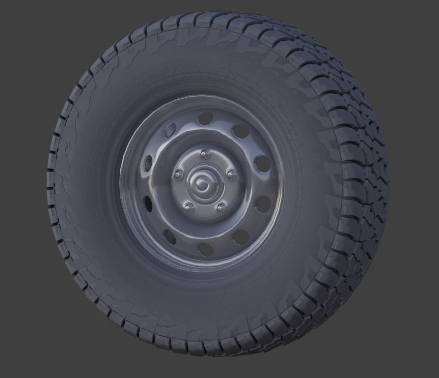 Falken Wildpeak AT3W All Terrain Radial Tire 3D model_1