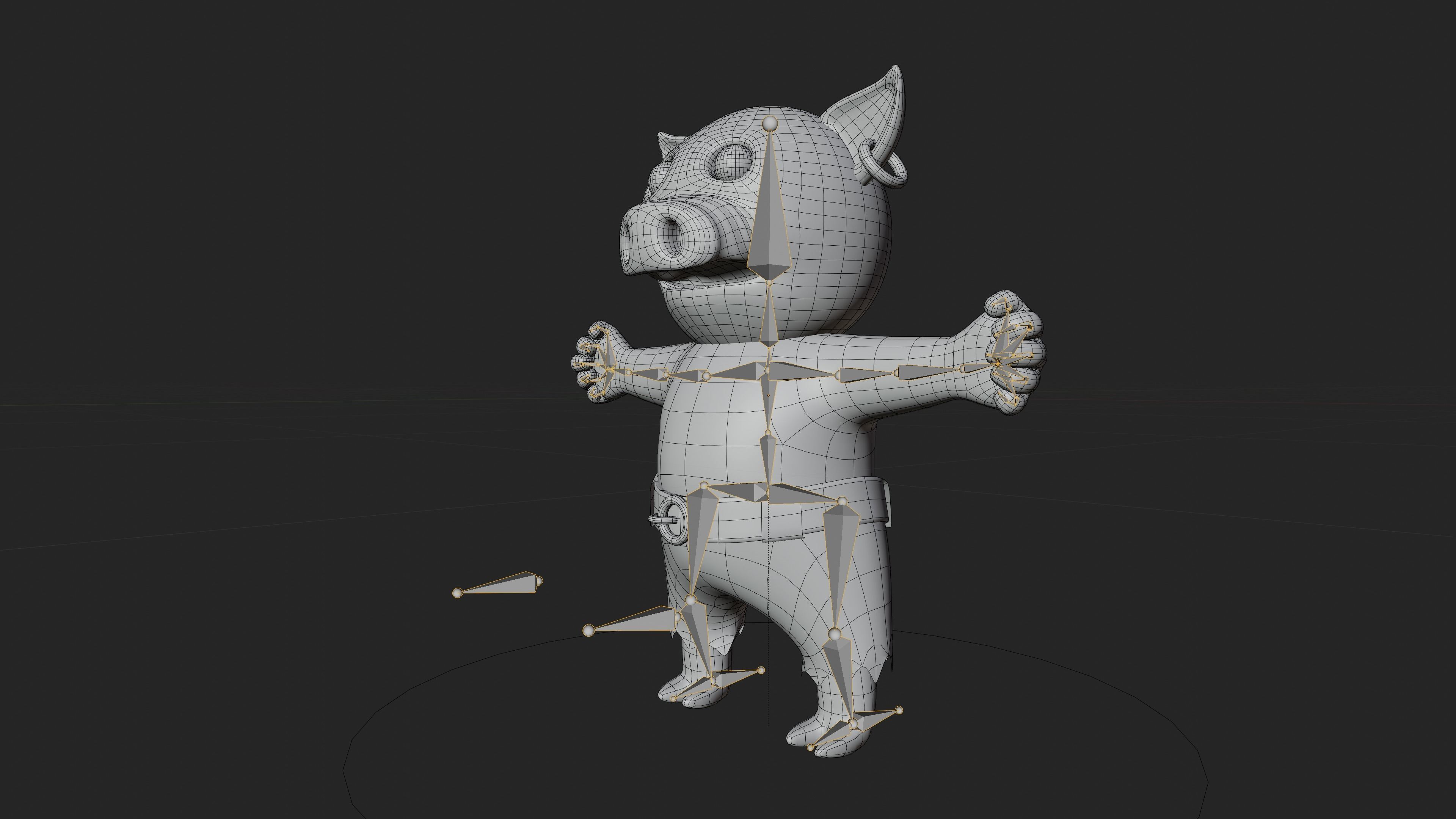 Boxer Pig  Low-poly 3D model_19