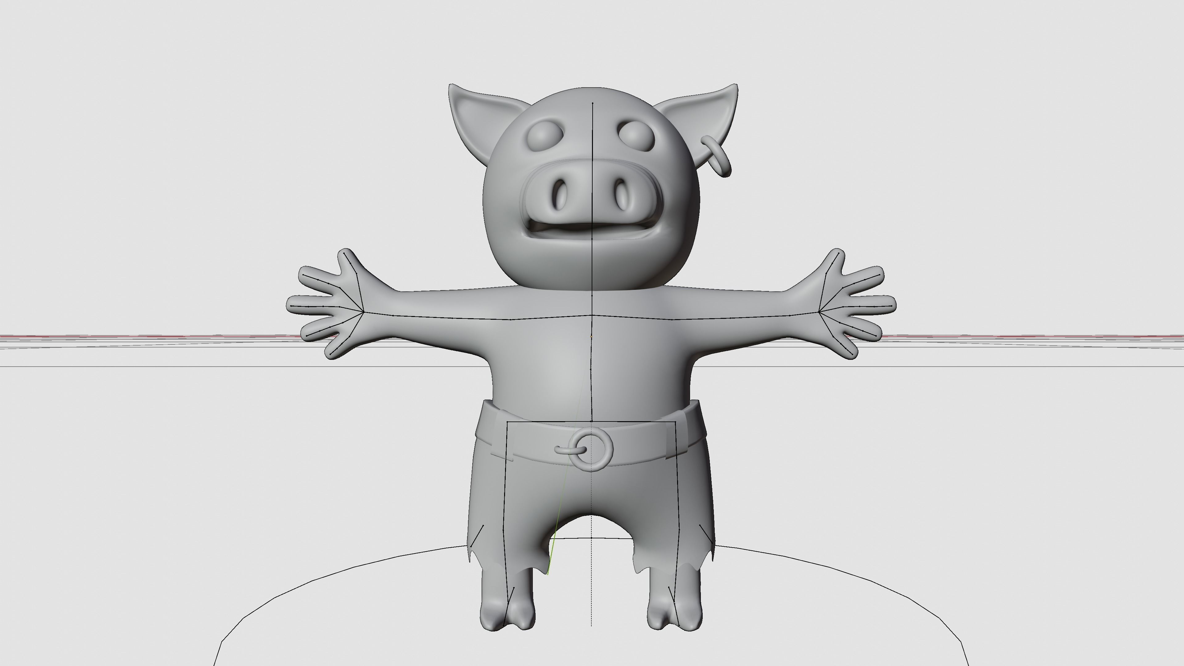 Boxer Pig  Low-poly 3D model_27