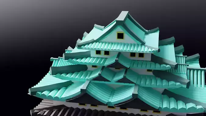 Japanese fortress or castle